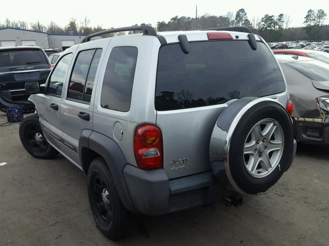 1J4GL48KX3W602435 - 2003 JEEP LIBERTY SP GRAY photo 3