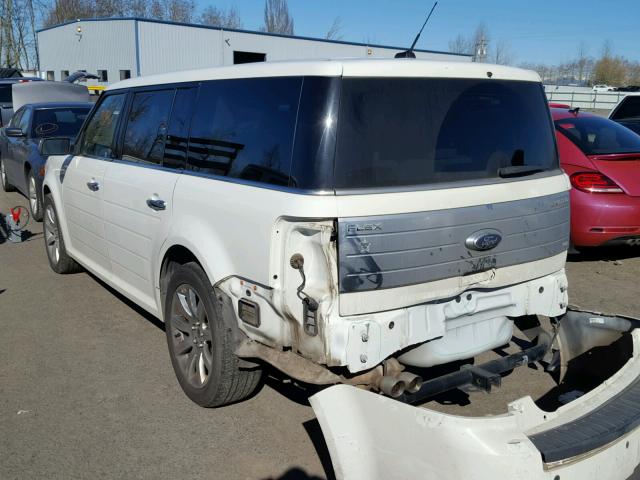 2FMHK6DC8ABA84827 - 2010 FORD FLEX LIMIT WHITE photo 3