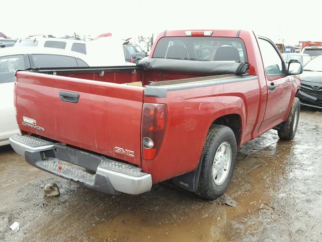 1GTCS148258140864 - 2005 GMC CANYON RED photo 4