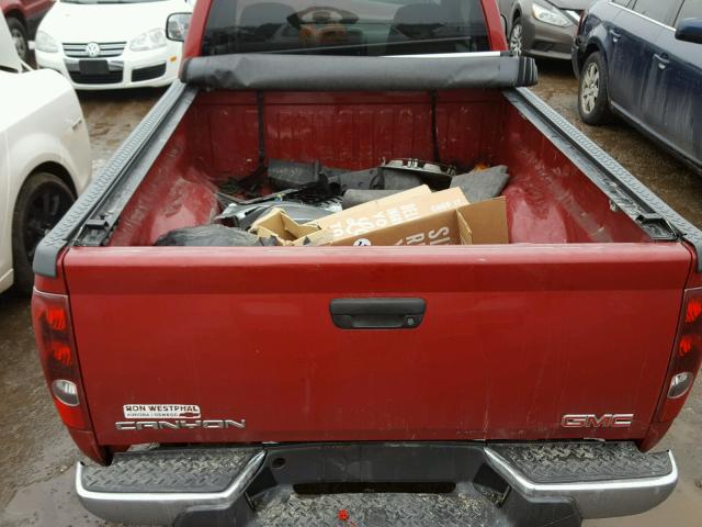 1GTCS148258140864 - 2005 GMC CANYON RED photo 6