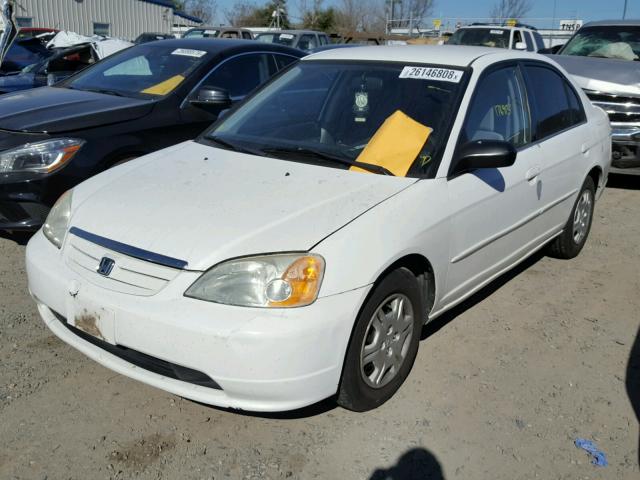 2HGES16582H524716 - 2002 HONDA CIVIC LX WHITE photo 2