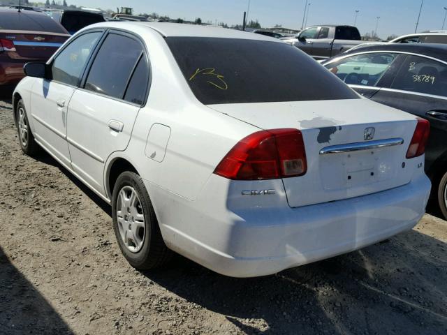 2HGES16582H524716 - 2002 HONDA CIVIC LX WHITE photo 3