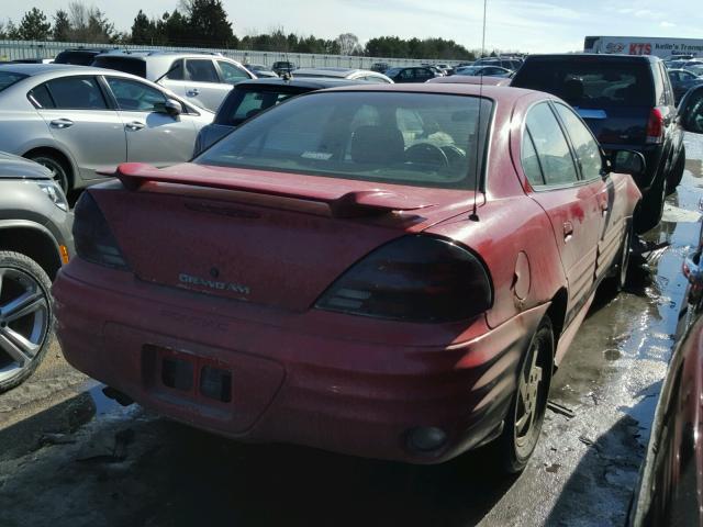 1G2NF52EXYC533613 - 2000 PONTIAC GRAND AM S 红色 照片 4
