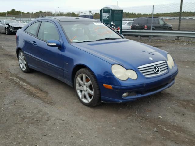 WDBRN40J83A484182 - 2003 MERCEDES-BENZ C 230K SPO BLUE photo 1