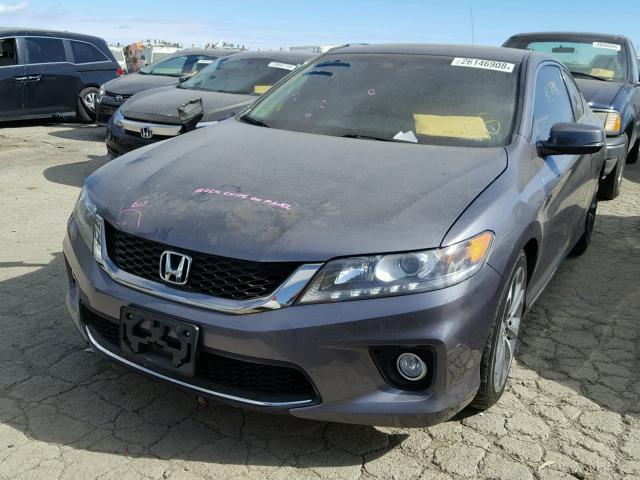 1HGCT2B85DA010897 - 2013 HONDA ACCORD EXL GRAY photo 2