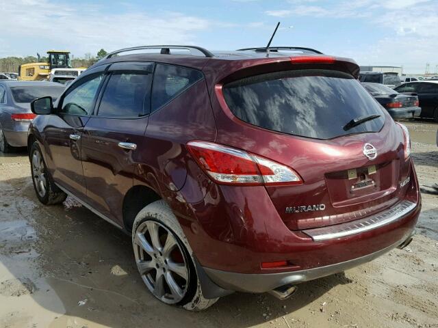 JN8AZ1MU7CW112782 - 2012 NISSAN MURANO S RED photo 3