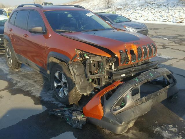 1C4PJMBB5GW218735 - 2016 JEEP CHEROKEE T ORANGE photo 1