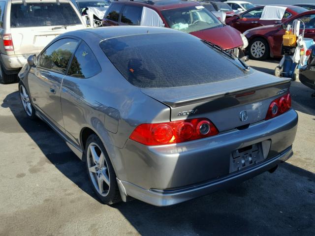 JH4DC53005S010989 - 2005 ACURA RSX TYPE-S GRAY photo 3