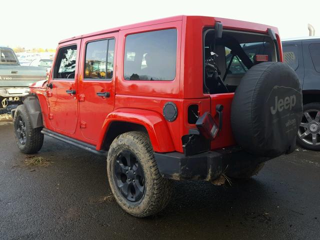 1C4BJWEG8FL703514 - 2015 JEEP WRANGLER U RED photo 3