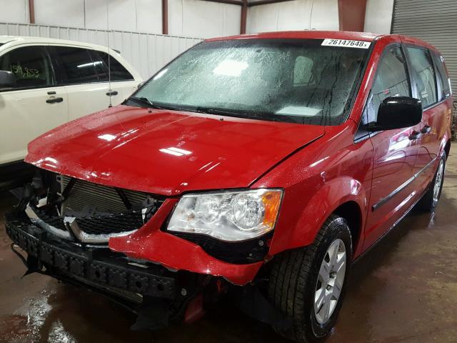 2C4RDGBG1DR617630 - 2013 DODGE GRAND CARA RED photo 2