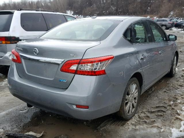 3N1AB7APXDL609210 - 2013 NISSAN SENTRA S GRAY photo 4