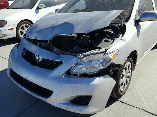 1NXBU4EE6AZ306845 - 2010 TOYOTA COROLLA BA SILVER photo 9