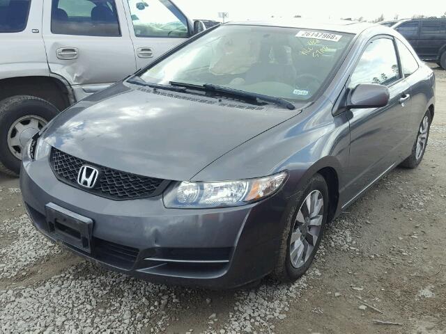 2HGFG12839H521299 - 2009 HONDA CIVIC EX GRAY photo 2