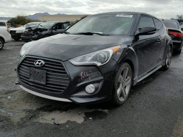 KMHTC6AEXDU114292 - 2013 HYUNDAI VELOSTER T BLACK photo 2