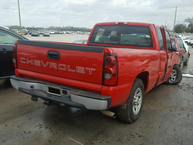 1GCEC19V57Z177800 - 2007 CHEVROLET SILVERADO RED photo 4