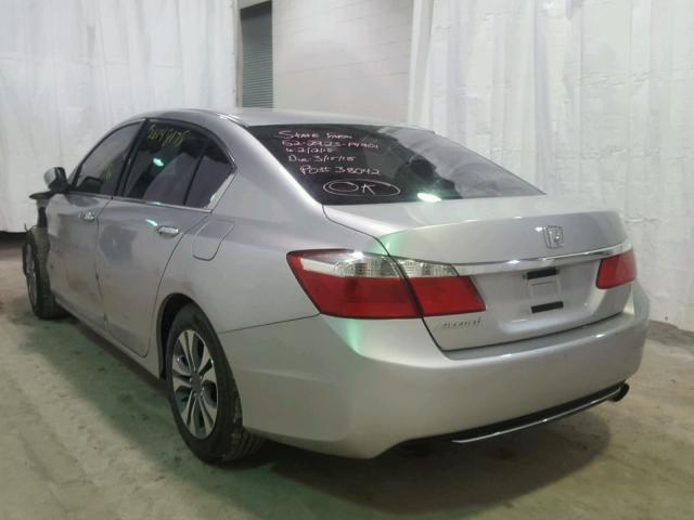 1HGCR2F34EA110309 - 2014 HONDA ACCORD LX SILVER photo 3