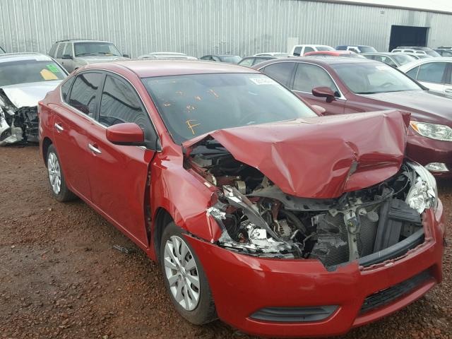 3N1AB7AP6DL607633 - 2013 NISSAN SENTRA S RED photo 1