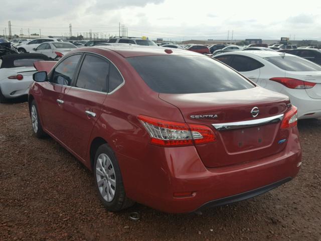 3N1AB7AP6DL607633 - 2013 NISSAN SENTRA S RED photo 3