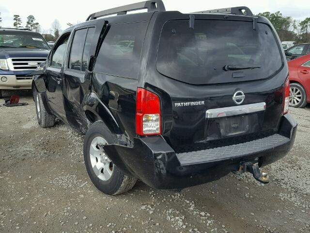 5N1AR18U68C661822 - 2008 NISSAN PATHFINDER BLACK photo 3