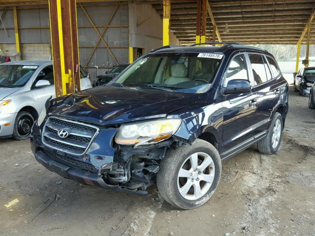 5NMSH13E67H126131 - 2007 HYUNDAI SANTA FE S BLUE photo 2