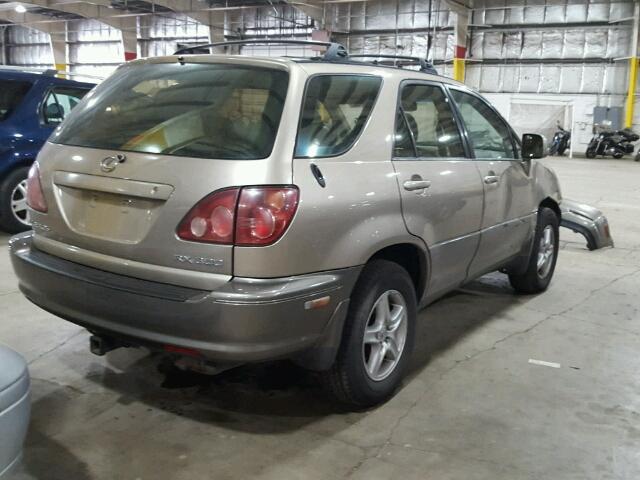 JT6HF10U2X0006278 - 1999 LEXUS RX 300 BEIGE photo 4