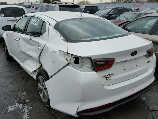 KNAGM4AD8F5078501 - 2015 KIA OPTIMA HYB WHITE photo 3