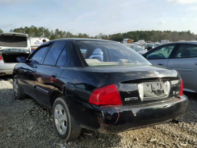 3N1CB51DX4L875295 - 2004 NISSAN SENTRA 1.8 BLACK photo 3