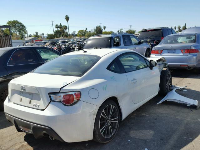 JF1ZNAA19D2712142 - 2013 TOYOTA SCION FR-S WHITE photo 4