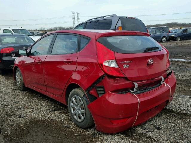 KMHCT5AE1CU028751 - 2012 HYUNDAI ACCENT GLS RED photo 3