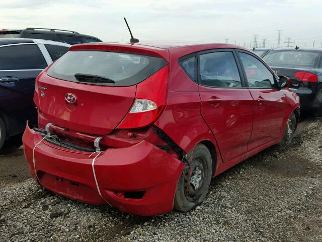 KMHCT5AE1CU028751 - 2012 HYUNDAI ACCENT GLS RED photo 4