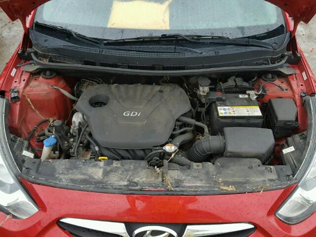 KMHCT5AE1CU028751 - 2012 HYUNDAI ACCENT GLS RED photo 7