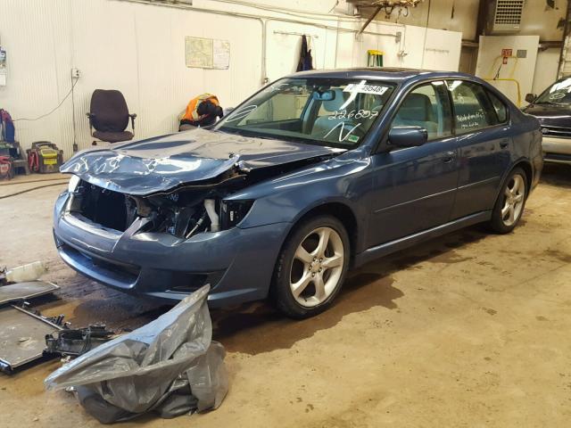 4S3BL616087226807 - 2008 SUBARU LEGACY 2.5 BLUE photo 2