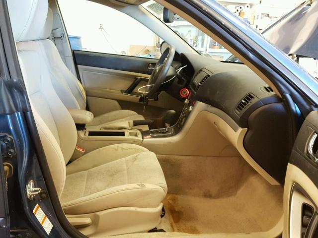 4S3BL616087226807 - 2008 SUBARU LEGACY 2.5 BLUE photo 5