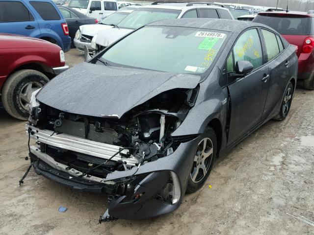 JTDKARFP9H3048654 - 2017 TOYOTA PRIUS PRIM ნაცრისფერი ფოტო 2