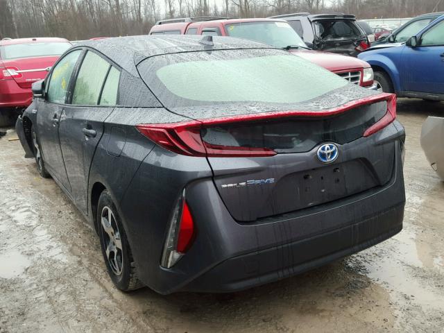 JTDKARFP9H3048654 - 2017 TOYOTA PRIUS PRIM ნაცრისფერი ფოტო 3