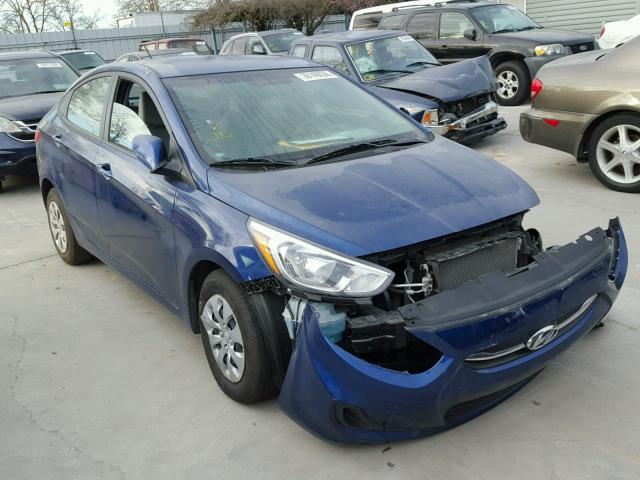 KMHCT4AEXHU174003 - 2017 HYUNDAI ACCENT SE BLUE photo 1