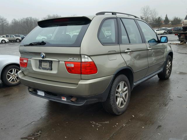 5UXFA13595LY17430 - 2005 BMW X5 3.0I GREEN photo 4