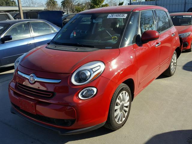 ZFBCFABH1EZ002429 - 2014 FIAT 500L EASY RED photo 2