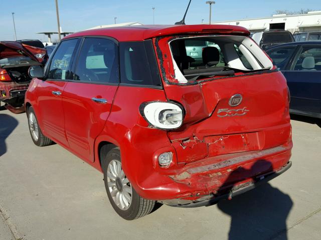 ZFBCFABH1EZ002429 - 2014 FIAT 500L EASY RED photo 3