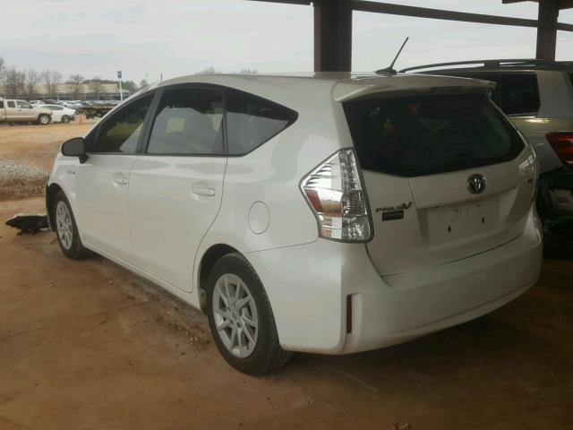 JTDZN3EU8D3252587 - 2013 TOYOTA PRIUS V WHITE photo 3