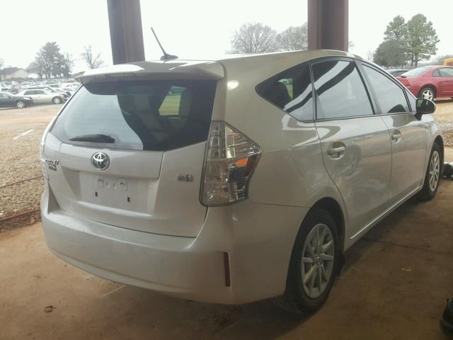 JTDZN3EU8D3252587 - 2013 TOYOTA PRIUS V WHITE photo 4