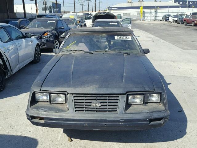 1FABP2732EF114074 - 1984 FORD MUSTANG GL BLUE photo 10