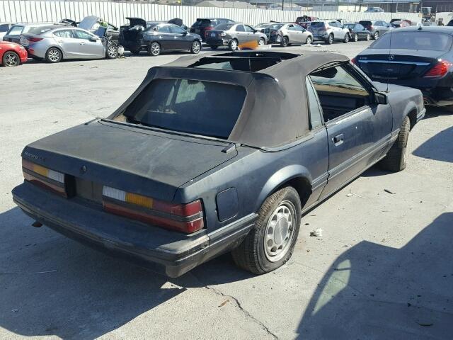 1FABP2732EF114074 - 1984 FORD MUSTANG GL BLUE photo 4