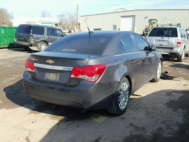 1G1PJ5S98B7245619 - 2011 CHEVROLET CRUZE ECO GRAY photo 4