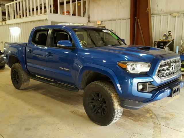 5TFAZ5CN9GX011949 - 2016 TOYOTA TACOMA DOU BLUE photo 1