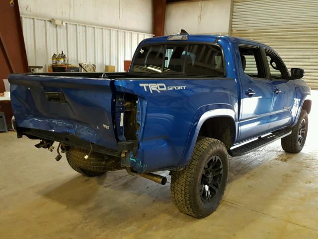 5TFAZ5CN9GX011949 - 2016 TOYOTA TACOMA DOU BLUE photo 4