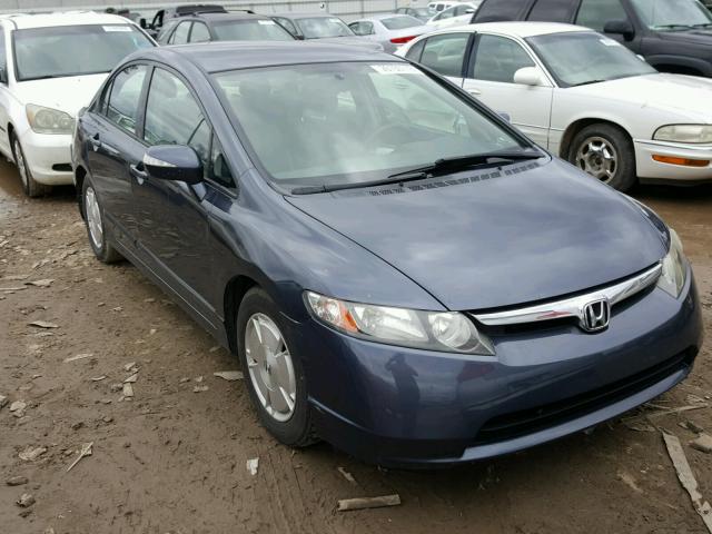 JHMFA362X7S000053 - 2007 HONDA CIVIC HYBR BLUE photo 1