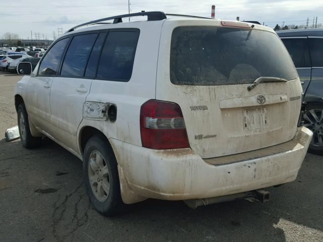 JTEEP21A870216057 - 2007 TOYOTA HIGHLANDER WHITE photo 3