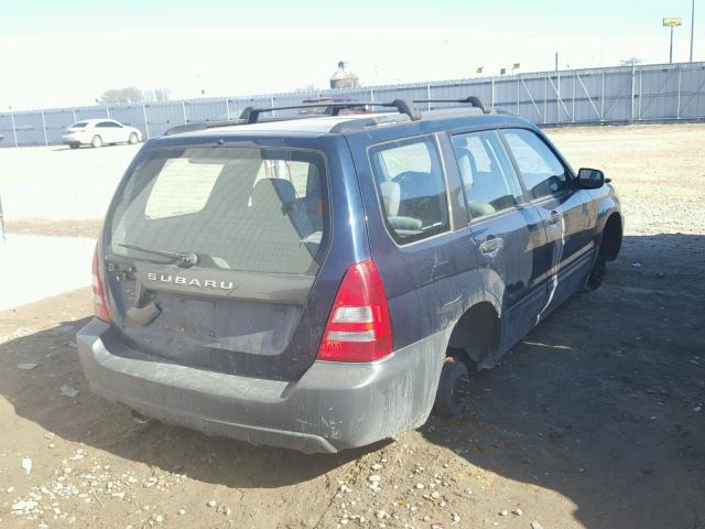 JF1SG63665H738343 - 2005 SUBARU FORESTER 2 BLUE photo 4