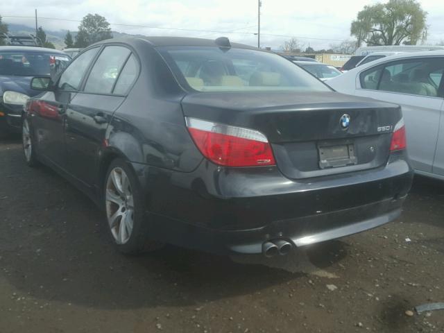 WBANB53586CP02544 - 2006 BMW 550 I BLACK photo 3